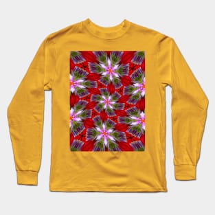 Purple Flower Bud Pattern Long Sleeve T-Shirt